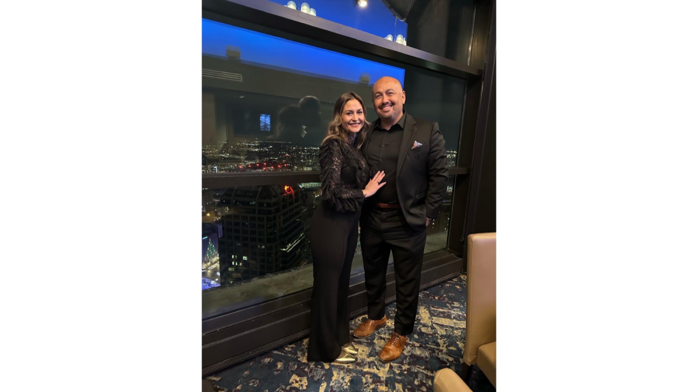 Mike Garcia with his wife Jessica